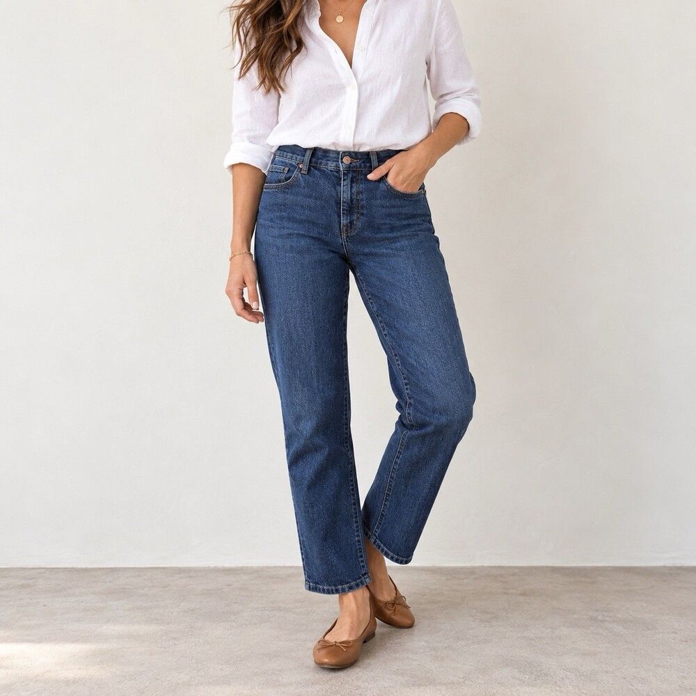 Gloria Vanderbilt Women’s Amanda Jeans 10 Classic Straight Leg High Rise Mom